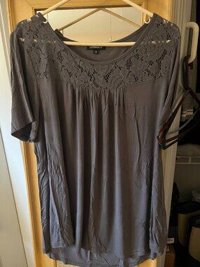 Women's Grey Lace Shirt